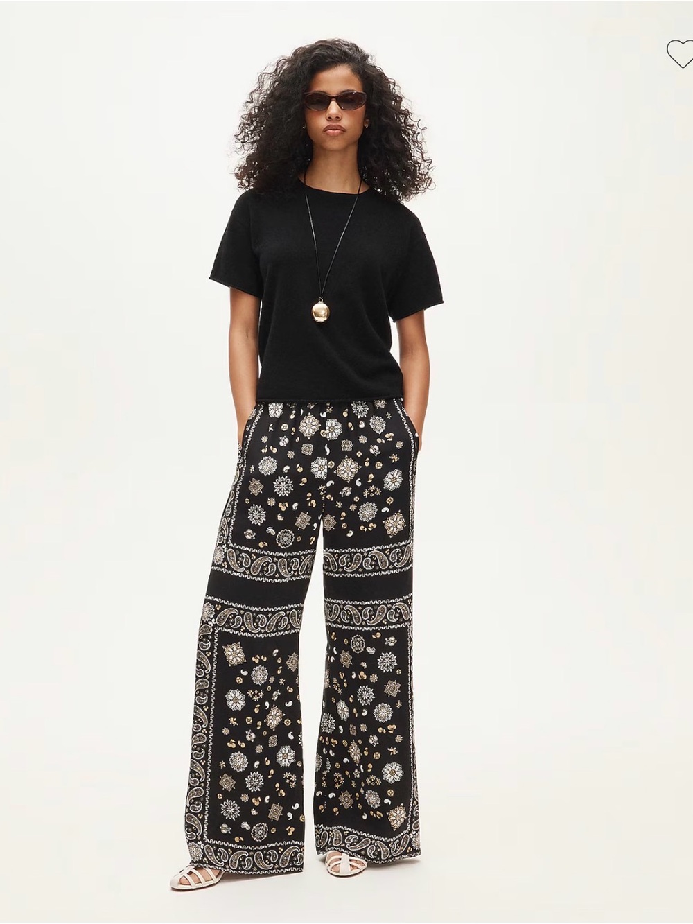 Cosmo pant in bandana-print viscose twill
